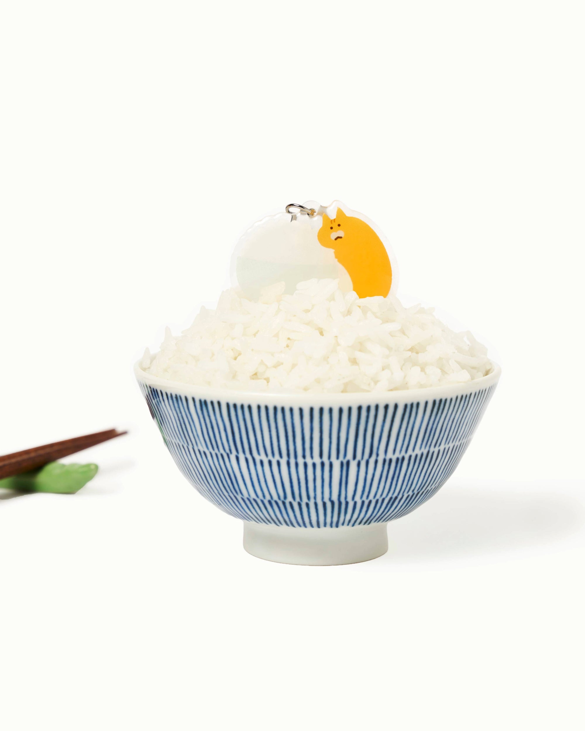 Keychain Orange Chicken "Rice is Life"
